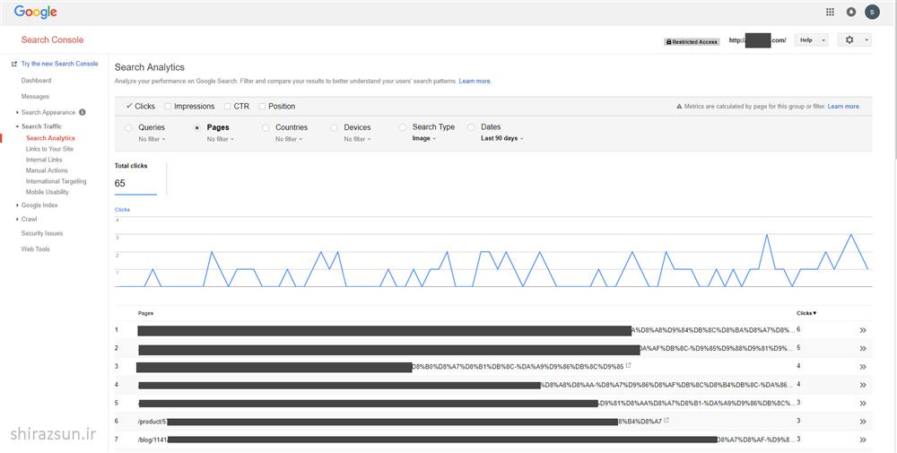 کار با داده های کنسول سرچ گوگل