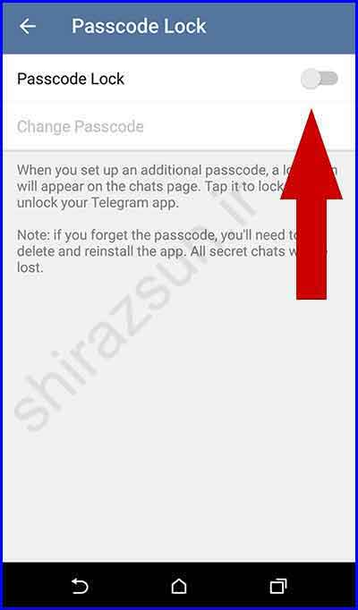 passcode lock button