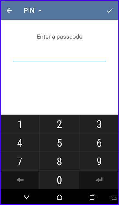 Enter passcode