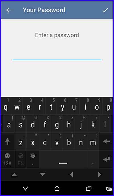 Enter  Two Step Verification Password