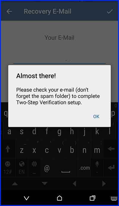 Telegram message